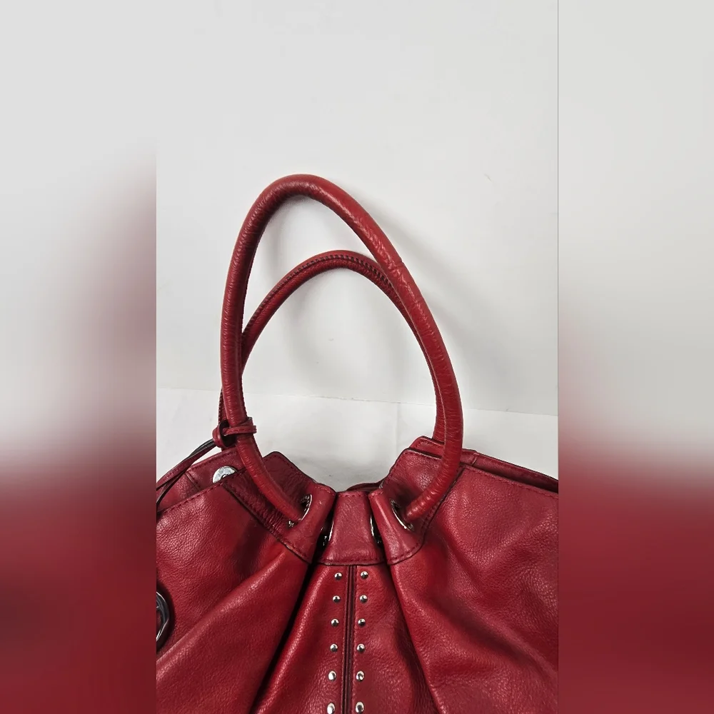 Michael Kors Astor Studded Black Leather X-Large Ring Tote Shoulder Bag EUC! - Picture 6 of 13